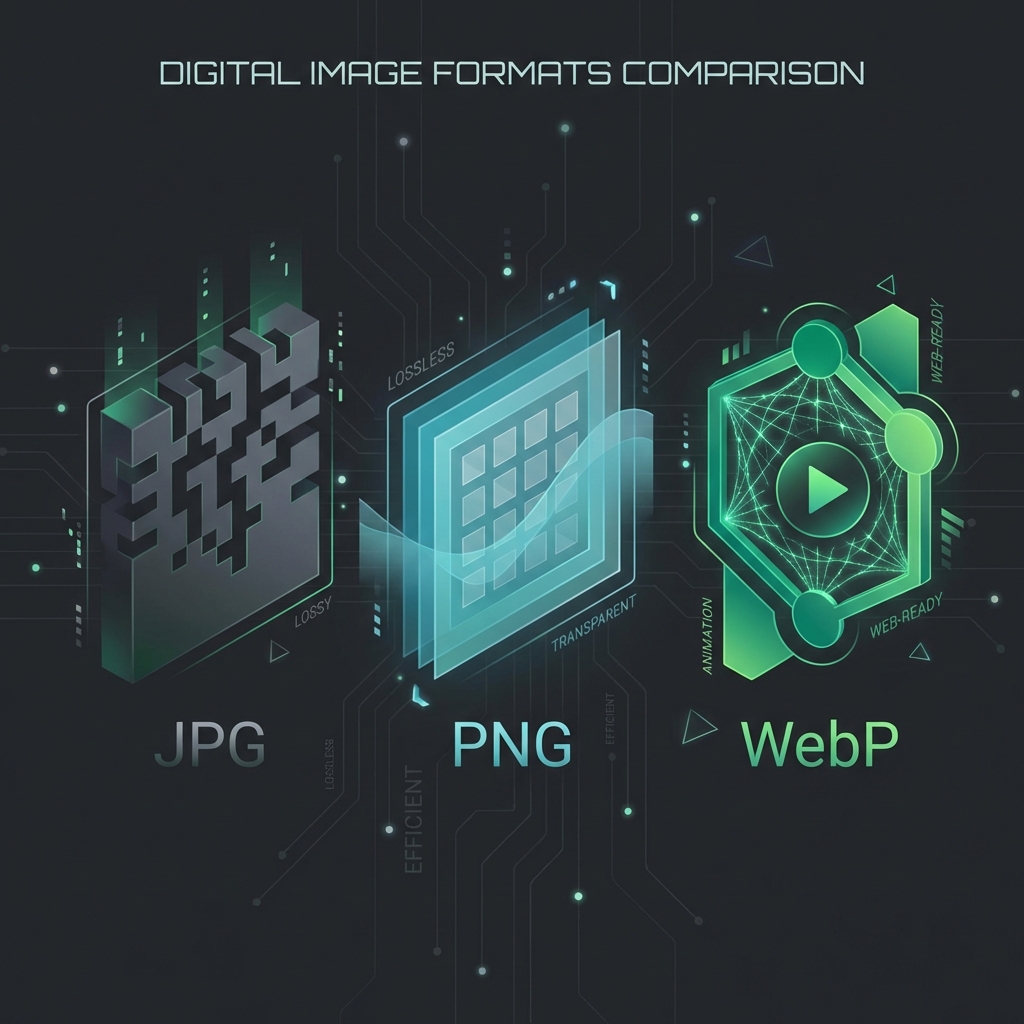 JPG vs PNG vs WebP: la guida definitiva ai formati immagine (2026)